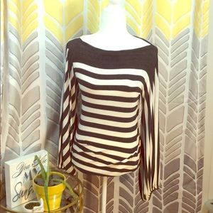 Anthropologie Bailey 44 stripped balloon sleeves